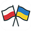 Flagi Polski i Ukrainy, symbolizujące usługi tłumacza przysięgłego języka ukraińskiego w Krakowie.
